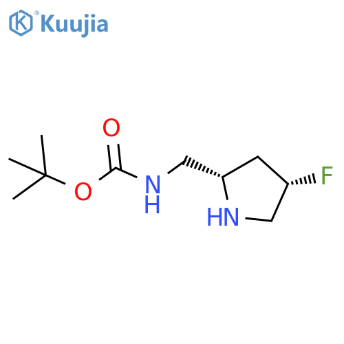 tert-butyl N-[[(2S,4S)-4-fluoropyrrolidin-2-yl]methyl]carbamate structure