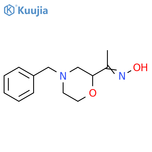 (NE)-N-[1-(4-benzylmorpholin-2-yl)ethylidene]hydroxylamine structure