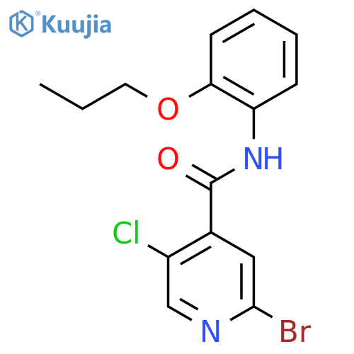 2-bromo-5-chloro-N-(2-propoxyphenyl)pyridine-4-carboxamide structure