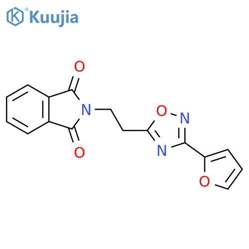 2-{2-3-(furan-2-yl)-1,2,4-oxadiazol-5-ylethyl}-2,3-dihydro-1H-isoindole-1,3-dione structure