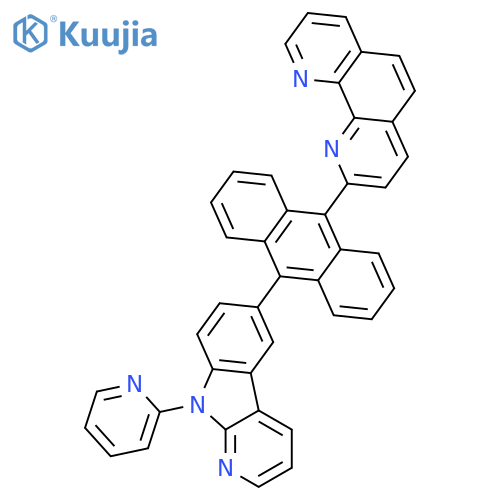 1,10-Phenanthroline, 2-[10-[9-(2-pyridinyl)-9H-pyrido[2,3-b]indol-6-yl]-9-anthracenyl]- structure
