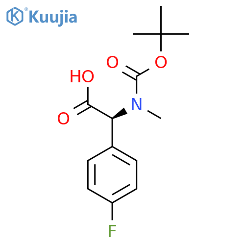 (S)-2-((Tert-Butoxycarbonyl)(methyl)amino)-2-(4-fluorophenyl)acetic acid structure