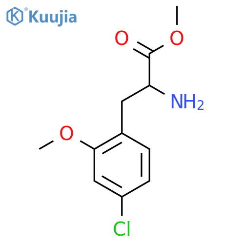 Methyl 2-amino-3-(4-chloro-2-methoxyphenyl)propanoate structure