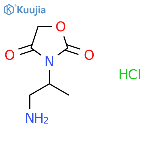 3-(1-Aminopropan-2-yl)oxazolidine-2,4-dione hydrochloride structure