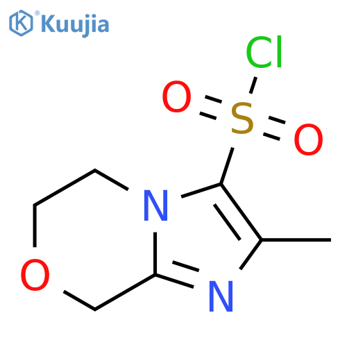 2-Methyl-5H,6H,8H-imidazo[2,1-c][1,4]oxazine-3-sulfonyl chloride structure