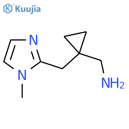 {1-[(1-methyl-1H-imidazol-2-yl)methyl]cyclopropyl}methanamine structure