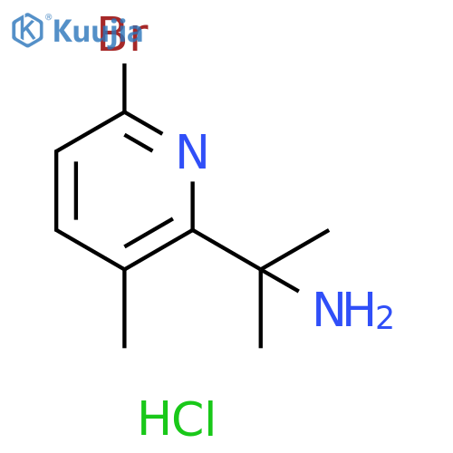 2-(6-bromo-3-methyl-2-pyridyl)propan-2-amine;hydrochloride structure
