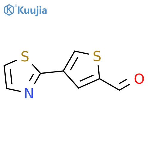 2-Thiophenecarboxaldehyde, 4-(2-thiazolyl)- structure