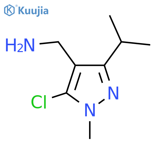 [5-chloro-1-methyl-3-(propan-2-yl)-1H-pyrazol-4-yl]methanamine structure