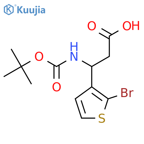 3-(2-Bromothiophen-3-yl)-3-{[(tert-butoxy)carbonyl]amino}propanoic acid structure