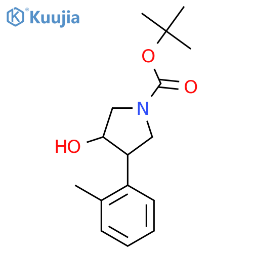 Tert-butyl 3-hydroxy-4-(2-methylphenyl)pyrrolidine-1-carboxylate structure