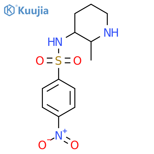 N-(2-Methylpiperidin-3-yl)-4-nitrobenzene-1-sulfonamide structure