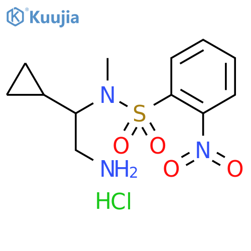 N-(2-Amino-1-cyclopropylethyl)-N-methyl-2-nitrobenzene-1-sulfonamide structure