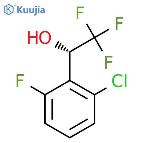 (1s)-1-(2-Chloro-6-fluorophenyl)-2,2,2-trifluoroethan-1-ol structure