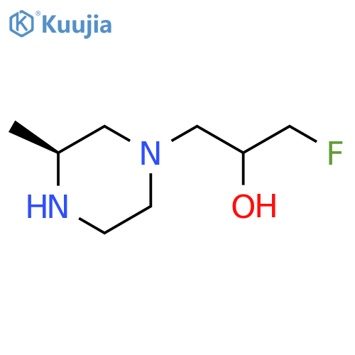1-Piperazineethanol, α-(fluoromethyl)-3-methyl-, (3S)- structure