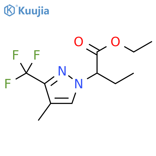 ethyl 2-[4-methyl-3-(trifluoromethyl)-1H-pyrazol-1-yl]butanoate structure