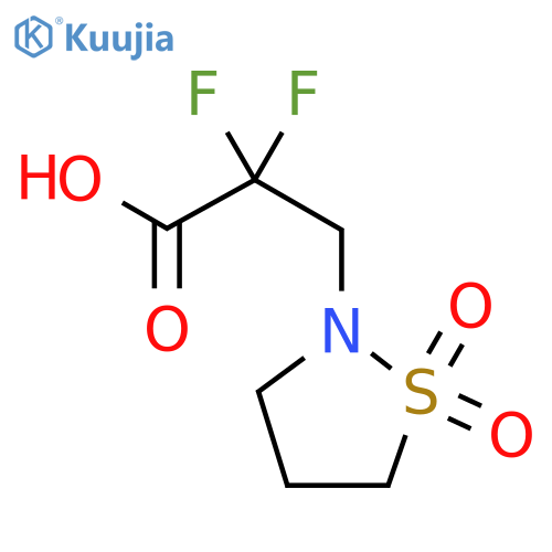 2-Isothiazolidinepropanoic acid, α,α-difluoro-, 1,1-dioxide structure