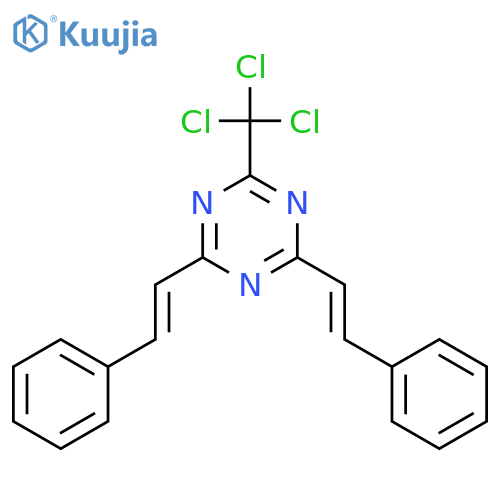 1,3,5-Triazine, 2,4-bis(2-phenylethenyl)-6-(trichloromethyl)- structure
