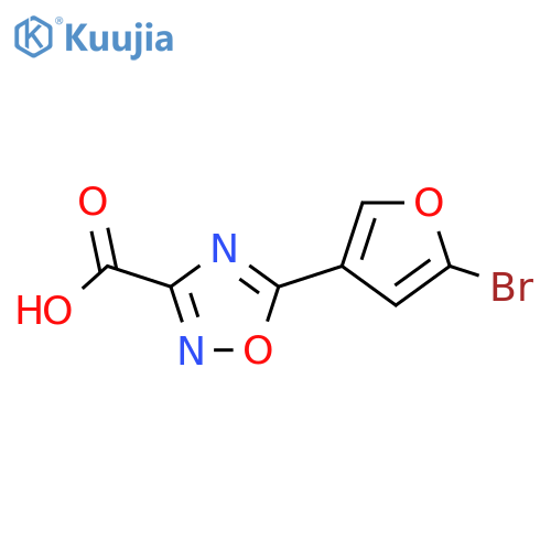 5-(5-bromofuran-3-yl)-1,2,4-oxadiazole-3-carboxylic acid structure