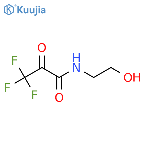 3,3,3-trifluoro-N-(2-hydroxyethyl)-2-oxopropanamide structure