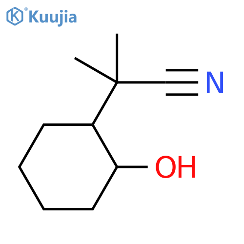 Cyclohexaneacetonitrile, 2-hydroxy-α,α-dimethyl- structure