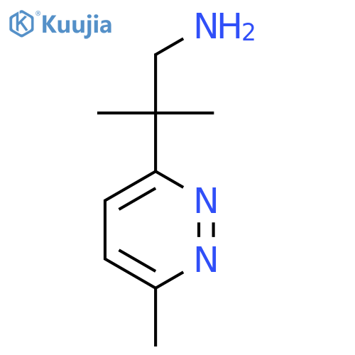 2-Methyl-2-(6-methylpyridazin-3-yl)propan-1-amine structure