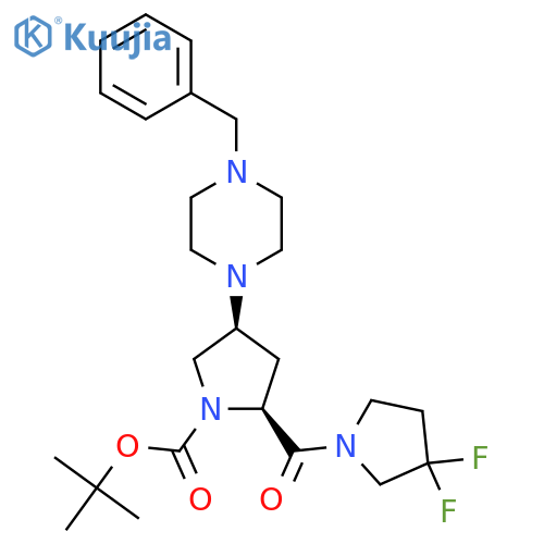 (2S,4S)-1-Boc-4-(4-benzyl-1-piperazinyl)-2-(3,3-difluoropyrrolidine-1-carbonyl)pyrrolidine structure