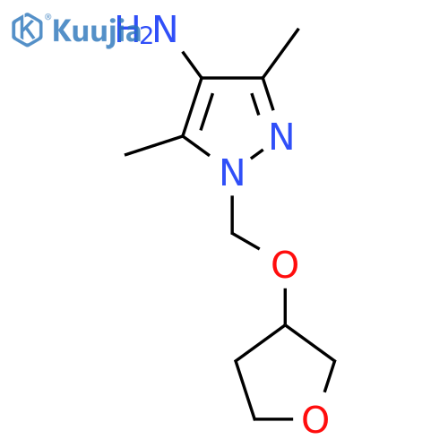 3,5-dimethyl-1-[(oxolan-3-yloxy)methyl]-1H-pyrazol-4-amine structure