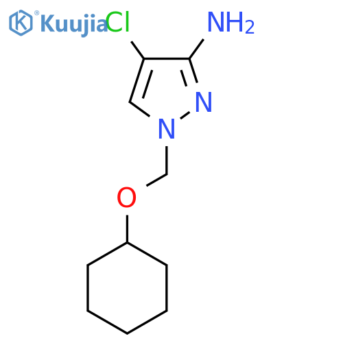 4-chloro-1-[(cyclohexyloxy)methyl]-1H-pyrazol-3-amine structure
