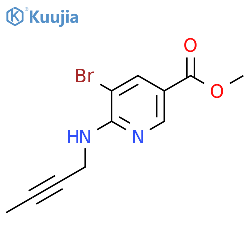 methyl 5-bromo-6-(but-2-yn-1-yl)aminopyridine-3-carboxylate structure