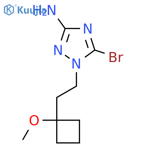 5-bromo-1-[2-(1-methoxycyclobutyl)ethyl]-1H-1,2,4-triazol-3-amine structure
