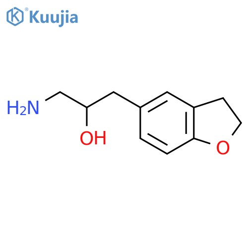1-amino-3-(2,3-dihydro-1-benzofuran-5-yl)propan-2-ol structure