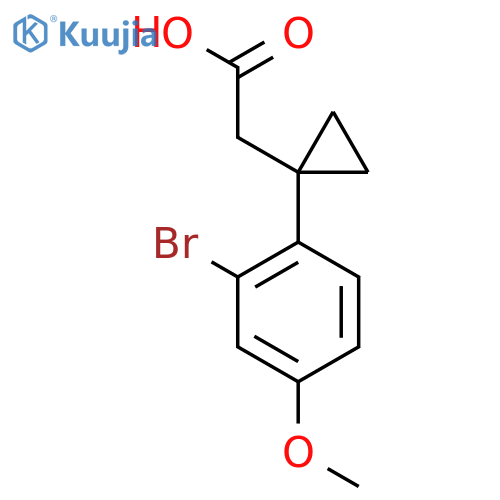 2-1-(2-bromo-4-methoxyphenyl)cyclopropylacetic acid structure