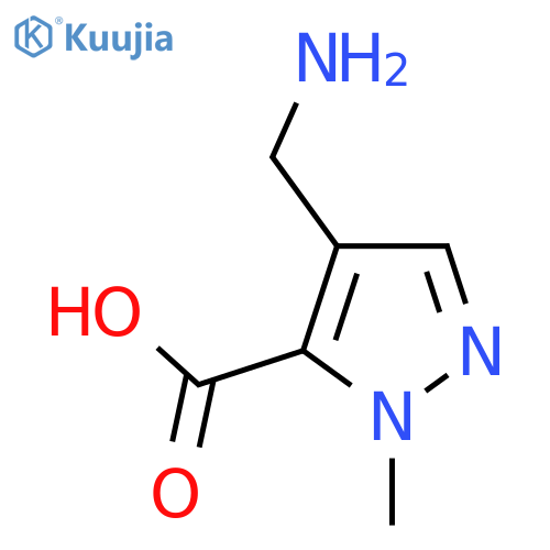 4-(Aminomethyl)-1-methyl-1H-pyrazole-5-carboxylic acid structure