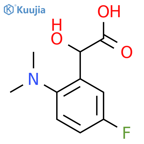 2-2-(dimethylamino)-5-fluorophenyl-2-hydroxyacetic acid structure