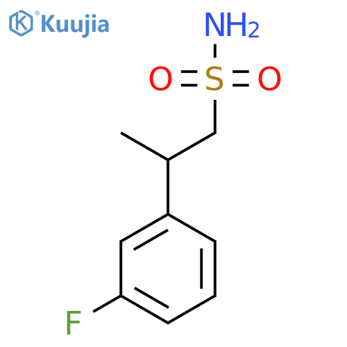 2-(3-Fluorophenyl)propane-1-sulfonamide structure