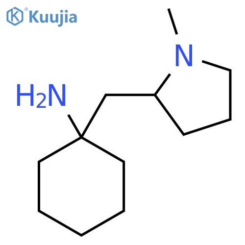 1-(1-methylpyrrolidin-2-yl)methylcyclohexan-1-amine structure