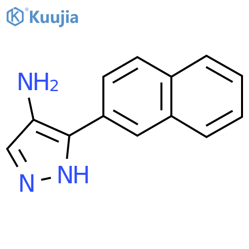 5-(naphthalen-2-yl)-1H-pyrazol-4-amine structure