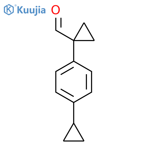 1-(4-cyclopropylphenyl)cyclopropane-1-carbaldehyde structure