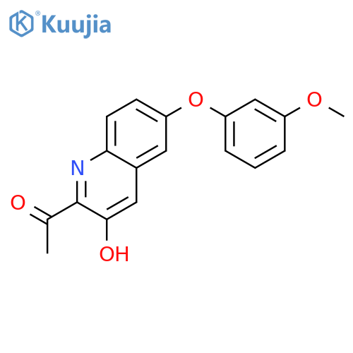 Ethanone, 1-[3-hydroxy-6-(3-methoxyphenoxy)-2-quinolinyl]- structure