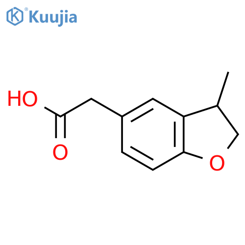 2-(3-Methyl-2,3-dihydro-1-benzofuran-5-yl)acetic acid structure