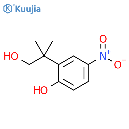 2-(1-hydroxy-2-methylpropan-2-yl)-4-nitrophenol structure