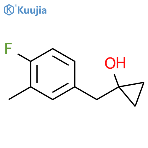 1-(4-fluoro-3-methylphenyl)methylcyclopropan-1-ol structure