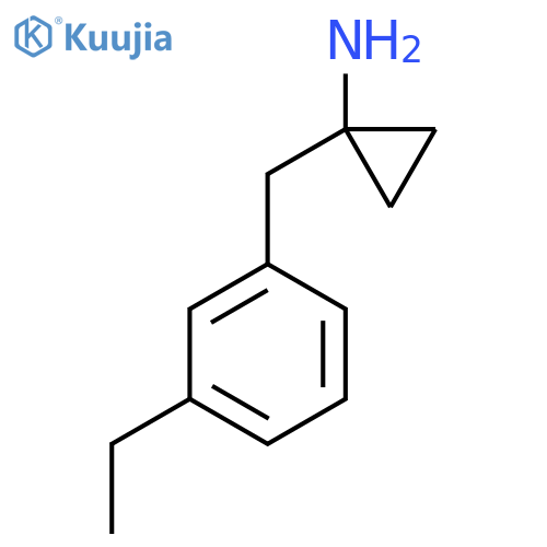1-(3-ethylphenyl)methylcyclopropan-1-amine structure