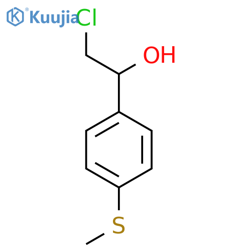 2-chloro-1-4-(methylsulfanyl)phenylethan-1-ol structure