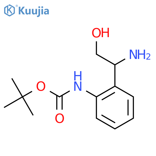 tert-butyl N-2-(1-amino-2-hydroxyethyl)phenylcarbamate structure