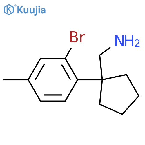 1-(2-bromo-4-methylphenyl)cyclopentylmethanamine structure