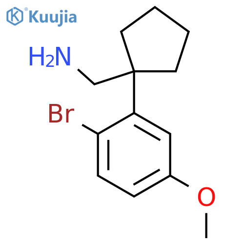 1-(2-bromo-5-methoxyphenyl)cyclopentylmethanamine structure