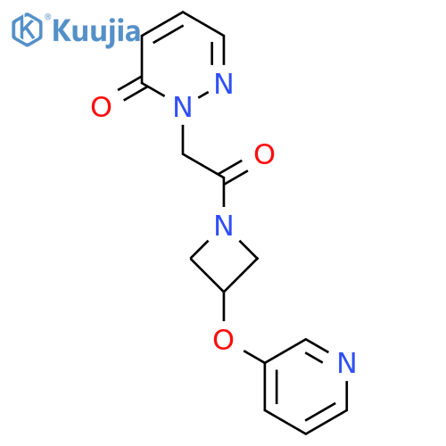 2-{2-oxo-2-3-(pyridin-3-yloxy)azetidin-1-ylethyl}-2,3-dihydropyridazin-3-one structure