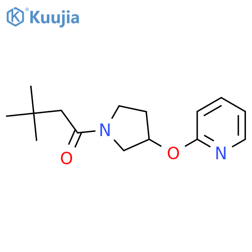 3,3-Dimethyl-1-(3-(pyridin-2-yloxy)pyrrolidin-1-yl)butan-1-one structure